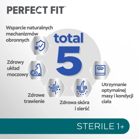 Perfect Fit™ - sucha karma pełnoporcjowa dla dorosłych kotów po zabiegu kastracji, bogata w kurczaka 7kg Perfect Fit™ - sucha karma pełnoporcjowa dla dorosłych kotów po zabiegu kastracji, bogata w kurczaka 7kg