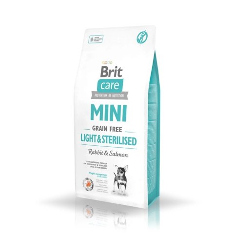 Brit Care Mini Grain Free Light & Sterilised Z Królikiem I Łososiem 7kg Brit Care Mini Grain Free Light & Sterilised Z Królikiem I Łososiem 7kg