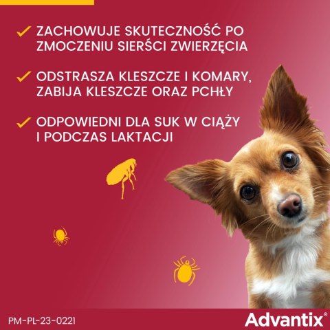 Bayer Advantix Krople Na Kleszcze I Pchły 0,4ml Bayer Advantix Krople Na Kleszcze I Pchły 0,4ml