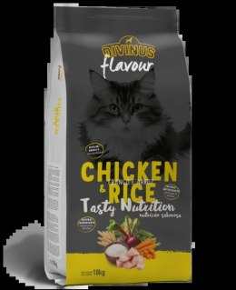 Divinus FLAVOUR dla dorosłego kota - kurczak z ryżem 18 kg