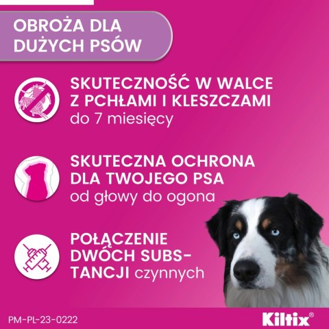 Bayer Kiltix Obroża Na Kleszcze I Pchły Dla Psa 70cm Bayer Kiltix Obroża Na Kleszcze I Pchły Dla Psa 70cm