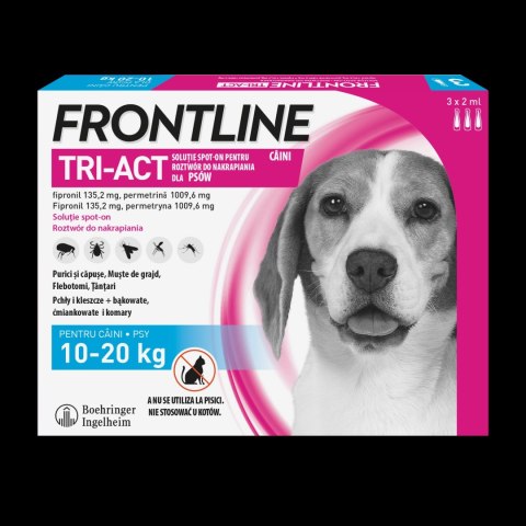 FRONTLINE Tri-Act Dla Psów 3x2ml FRONTLINE Tri-Act Dla Psów 3x2ml